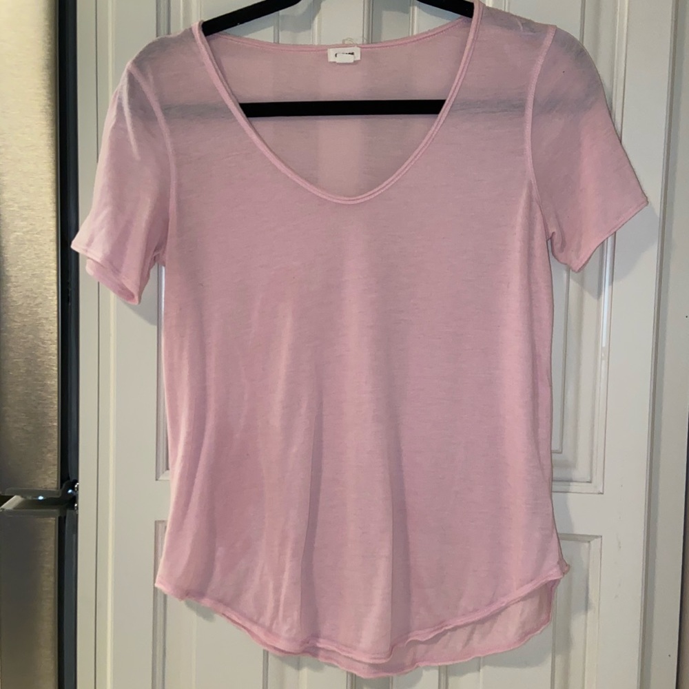 Pink Stretch Short-Sleeved Shirt